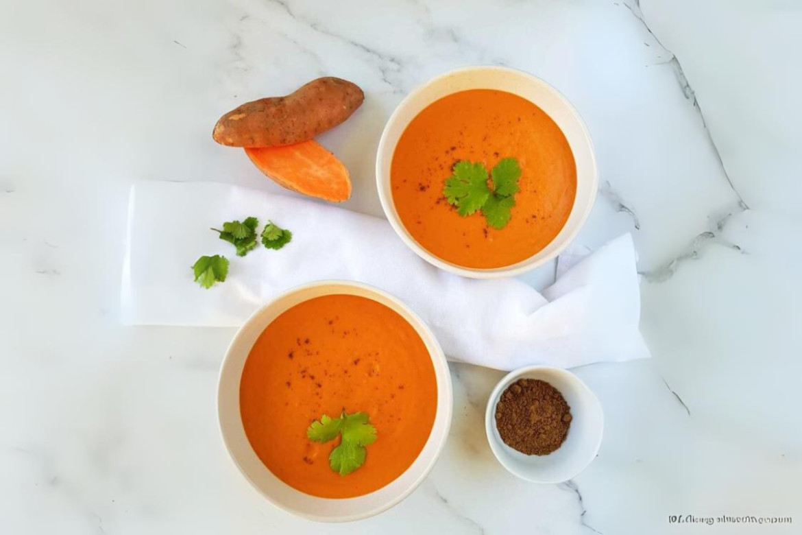 Zoete aardappel paprikasoep